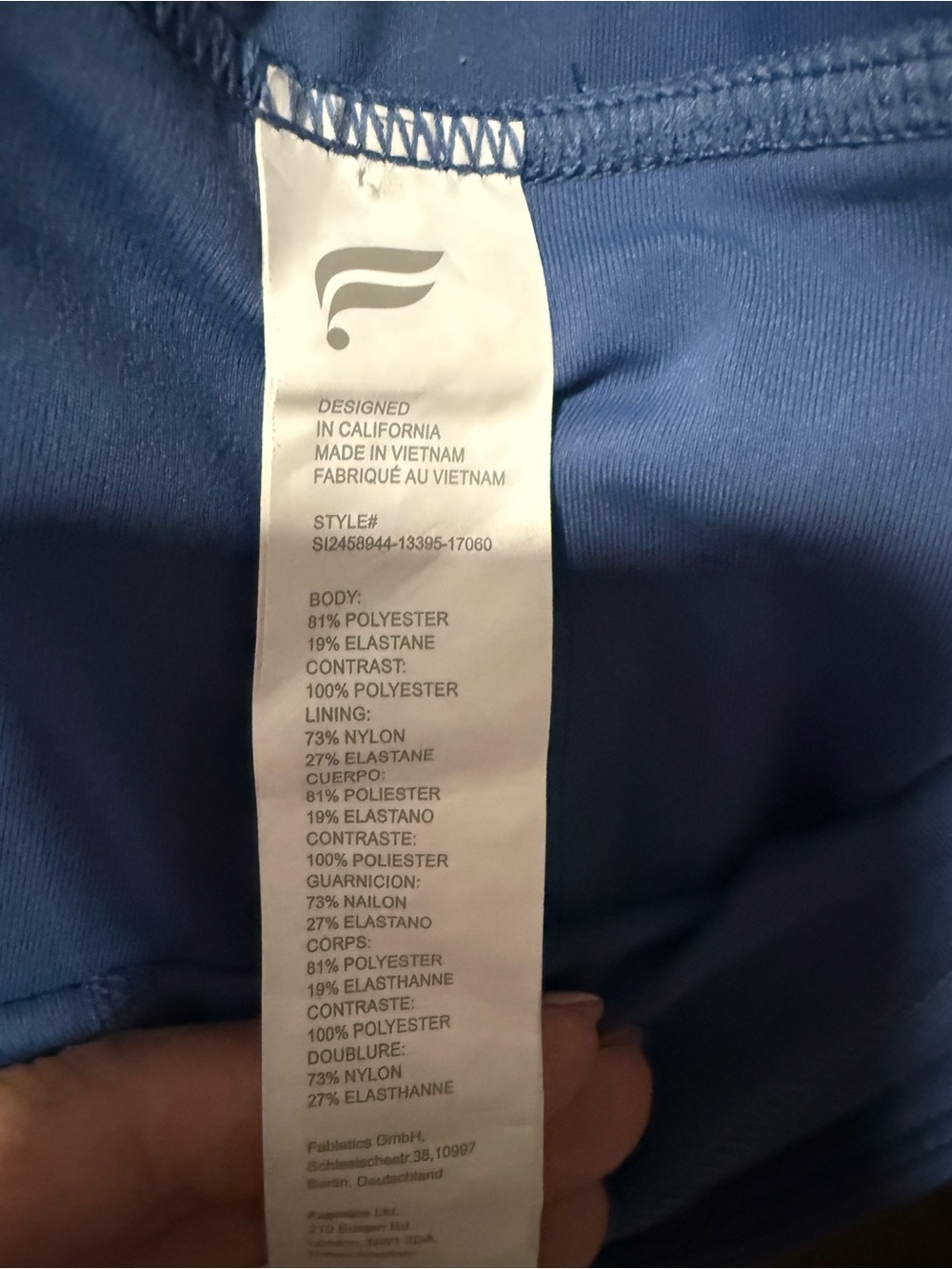 Fabletics Blue Pleated Skater Skirt - Picture 2 of 3
